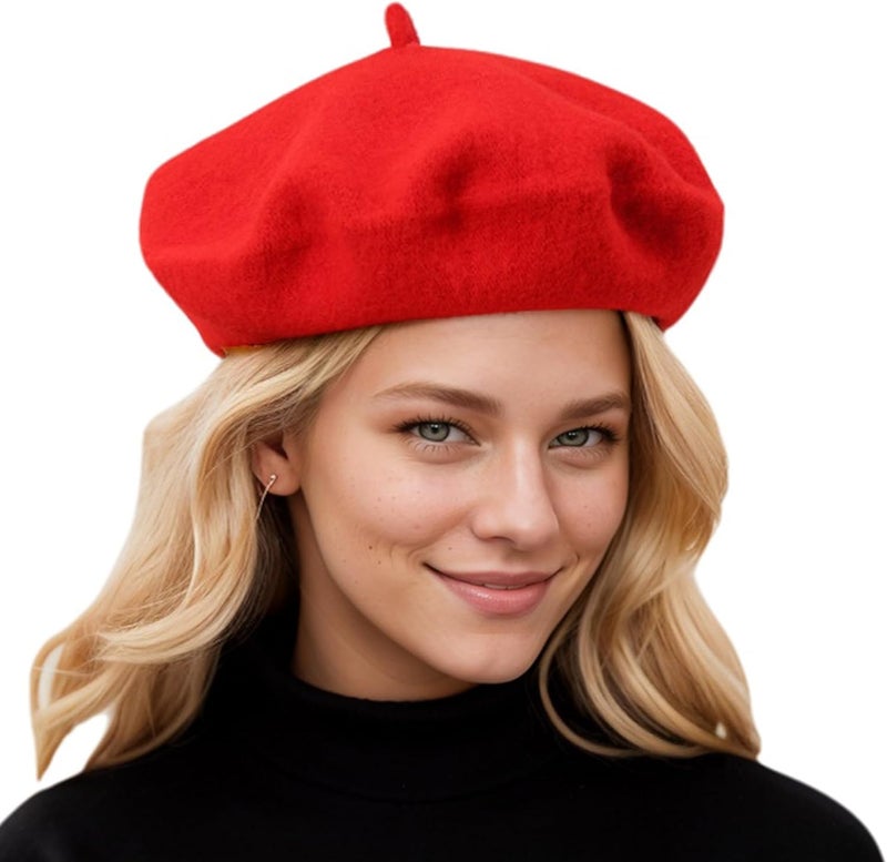 EGANO Women's ​​Beret Hats​​ - French Wool Blend Winter Cap, 70% Wool All-Season Soft ​​Beret Hats for Women​​ (Multi-Color)​ - Image 1